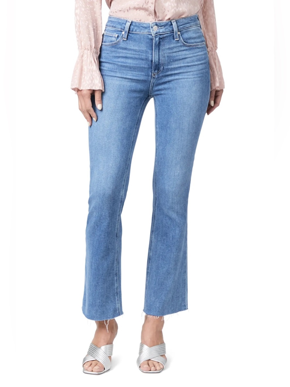 PAIGE Size 28 Claudine High Rise Ankle Flare "Darling" Jeans